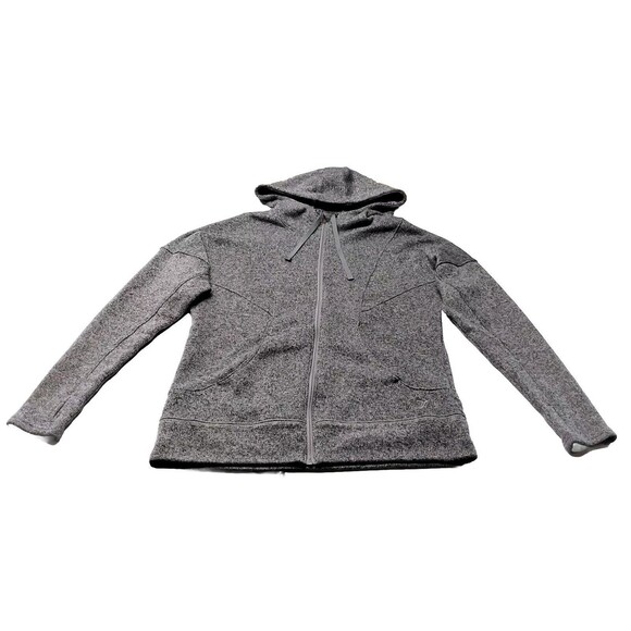 Old Navy Womens Small Active Go Dry Loose Fleece Gray Zip Hoodie Casual Leisure - Picture 1 of 13